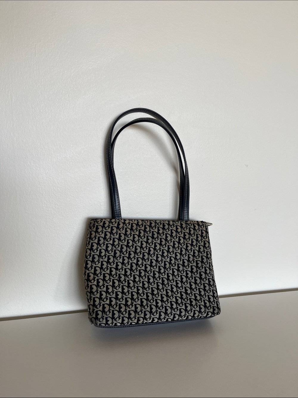 Classic Black Patterned Shoulder Bag